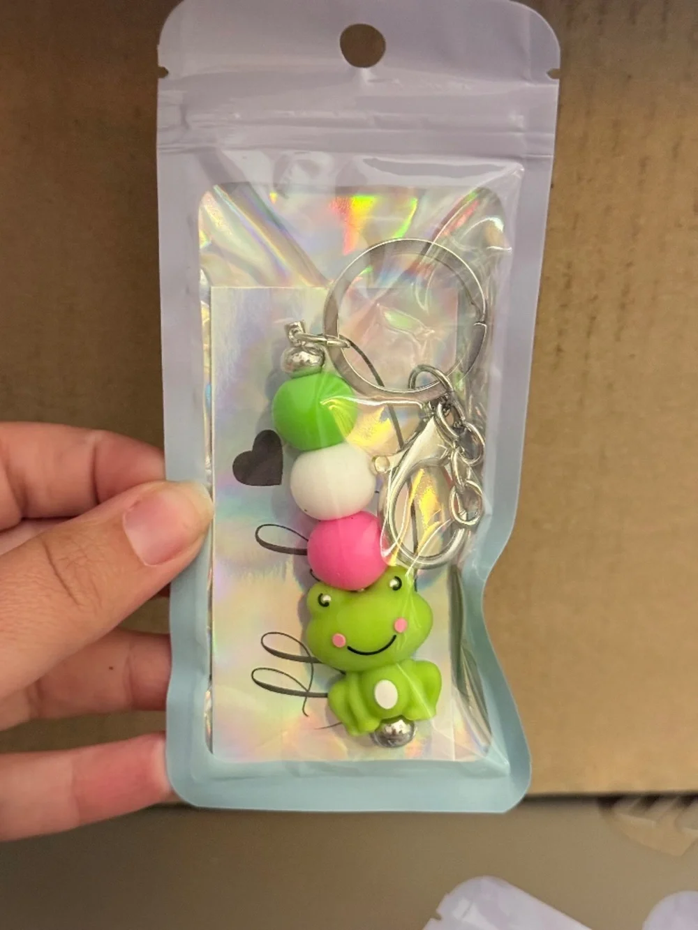 15mm Silicone Frog Keychain